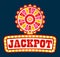 Jackpot Neon Signboard Light Bulbs, Fortune Wheel