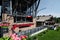 The Jackson Hole Ski Resort gondola aerial tram takes visitors up the mountain during the summer