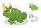 Jackson`s Chameleon Cartoon Character Mascot Design