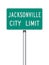 Jacksonville City Limit road sign