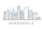 Jacksonville city skyline, Florida - outline of Jacksonville,  cityscape