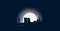 Jacksonville city skyline silhouette vector logo illustration