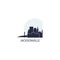 Jacksonville city skyline silhouette vector logo illustration