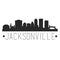 Jacksonville Florida Skyline Silhouette City Design Vector Famous Monuments Travel Landmark.
