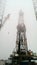 Jackup rig during winter season at South of Vietnam,