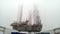 Jackup rig during winter season at South of Vietnam,