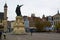 Jacob van Artevelde statue in Vrijdagmarkt Friday Market square in Ghent, Belgium