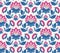 Jacobean floral pattern, meadow flowers background