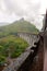 Jacobite steam train crossing Glenfinnan viaduct.