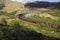 The Jacobite Steam Train crossing the Glenfinnan Viaduct near Fort William in the Scottish Highlands