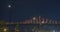 Jacques Cartier Bridge at night.
