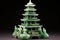 jade carving of traditional chinese pagoda