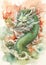 Jade Dragon Chinese new year pattern