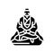 jade emperor taoism glyph icon vector illustration