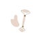 Jade face roller and gua sha. Rose quartz face massager. Skin lifting tools. Abstract feminine vector illustrations