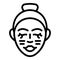 Jade facial massage icon outline vector. Skin beauty
