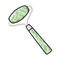 Jade massage nephrite green quartz roller icon illustration, facial gua sha stone massager, Acupuncture tool for face