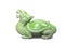 a Jade statue of a turtle on a white backgroundï¼Œfinely detailed features. 3D illustration
