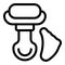 Jade stone roller icon outline vector. Spa care massage