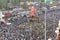 Jagganath chariot pulling at puri during rathayatra festival