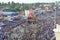 Jagganath chariot pulling at puri during rathayatra festival