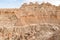 Jagged Cayon Wall of Badlands National Park