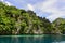 Jagged limestone rocks and beautiful landscape at Coron, Palawan