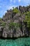 Jagged limestone rocks and beautiful landscape at Twin Lagoon, Coron in Palawan