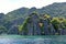 Jagged limestone rocks and beautiful landscape at Twin Lagoon, Palawan