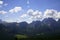 Jagged mountain and deep valley of the Monte piana