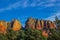 Jagged Red Rock Formations In Arizona High Desert