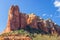 Jagged Red Rock Peaks In Arizona High Desert