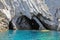 Jagged sea cave in a steep cliff, Coromandel Peninsula