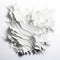 Jagged Swirling Liquid Sculpture On White Background