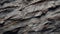 Jagged Weathered Wood: Dark Gray Waved Rocks And Colorful Woodcarvings