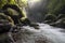 Jagir waterfall, located in Kampung Anyar village.