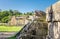 Jaguar heads of the Venus Platform at Ancient Maya Ruins of Chichen Itza - Mexico