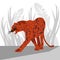 Jaguar Puma Lion panther. Vector illustration. Animal isolated