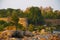 Jahangir Palace. Outer wall of the palace and Betwa river at Orchha. Orchha. Madhya Pradesh