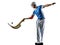 Jai alai Basque pelota ..Cesta Punta player man isolated silhouet