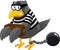 Jail Bird Cartoon Character