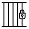 Jail line icon. Prison illustration isolated on white. Cell outline style design, designed for web and app. Eps 10.