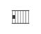 Jail, prison icon. Vector illustration, flat design