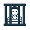 Jail, prisoner icon / vector graphics