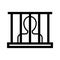 jailed person. Vector illustration decorative design