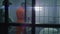 Jailer brings new prisoner in prison cell