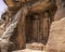 Jain sculptures at the western gate to fort Gwalior, India