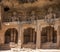 Jain sculptures at the western gate to fort Gwalior, India