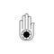 Jainism Ahimsa Hand sign icon. Element of religion sign icon for mobile concept and web apps. Detailed Jainism Ahimsa Hand icon ca