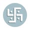Jainism badge icon. Simple glyph, flat vector of world religiosity icons for ui and ux, website or mobile application